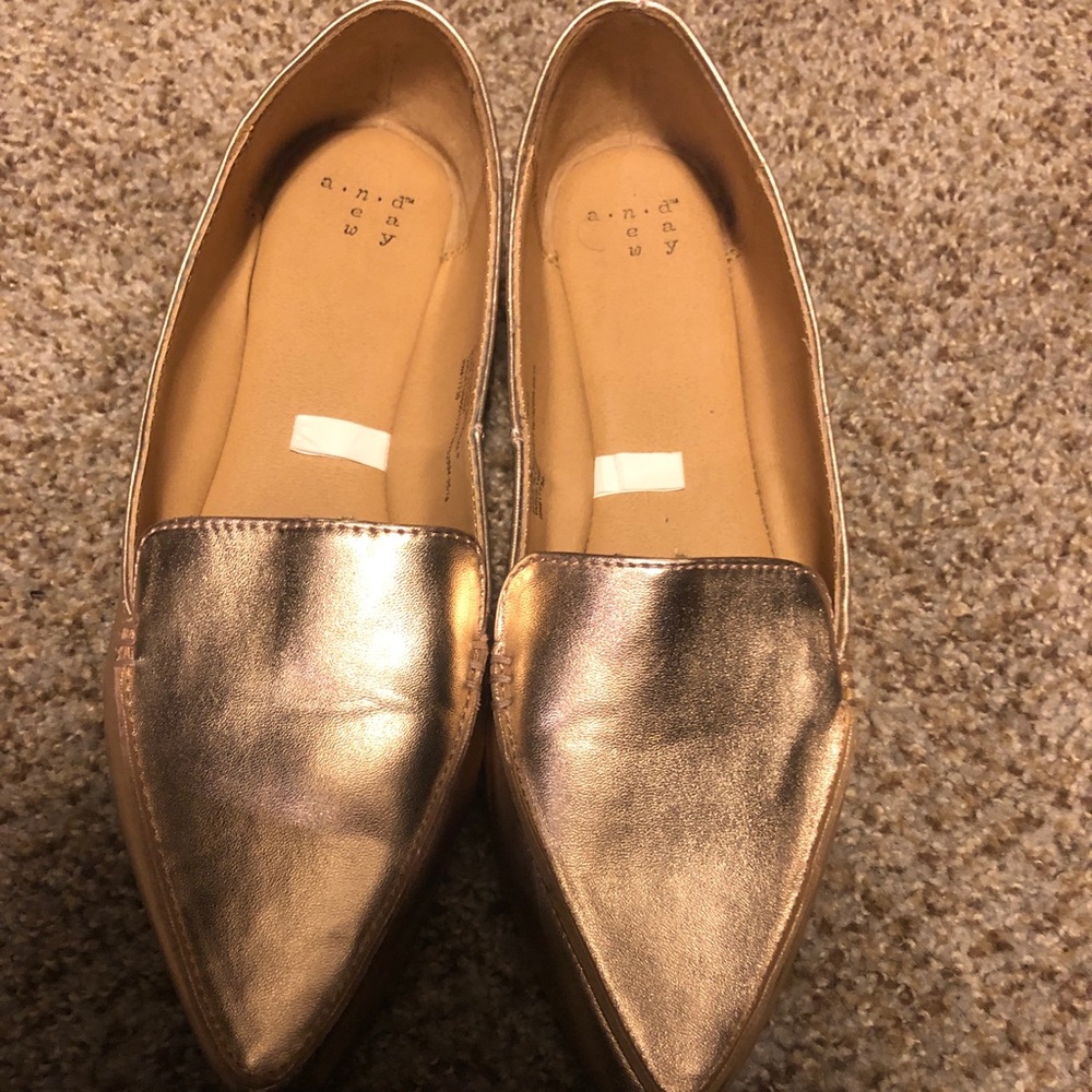 Rose gold flats